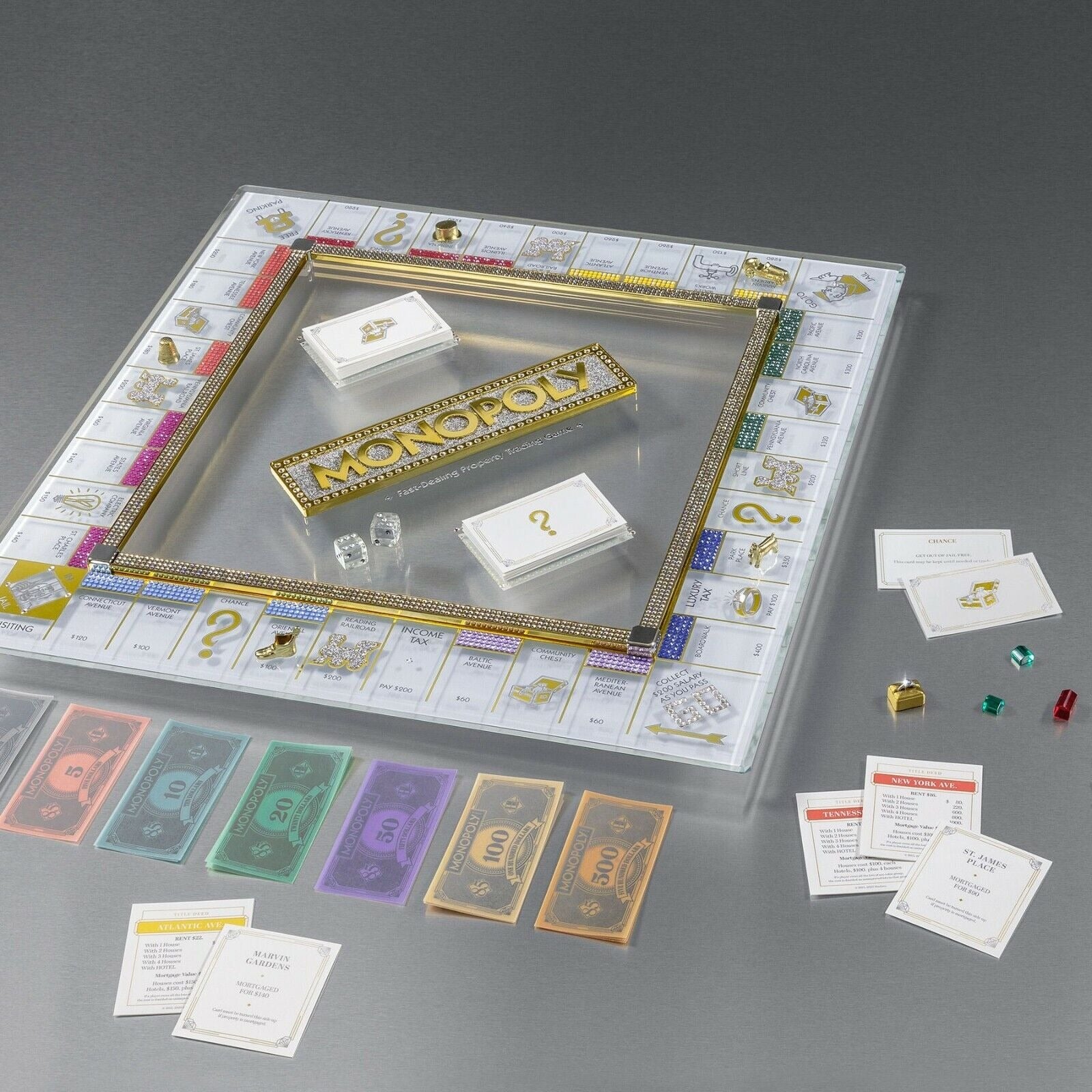 Hasbro Monopoly 85th Swarovski Anniversary Board Game - Brand New ONLY 500 MADE World Collection Hasbro Monopoly 85th Swarovski Anniversary Board Game - Brand New ONLY 500 MADE World Collection